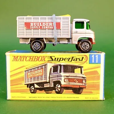 Matchbox Superfast No11 Mercedes Scaffolding Truck Boxed Mint Condition • £65