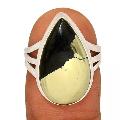 Natural Pyrite In Magnetite 925 Sterling Silver Ring Jewelry S.6.5 CR30399 • $11.99