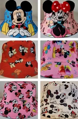 Reversible Black & Mickey Minnie Mouse Bucket Hat Fisherman Hat Cap Beanie Sun • £8.99