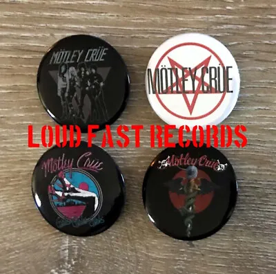 MOTLEY CRUE LAPEL PIN BADGE BUTTON LOT OF 4 METAL PINS Official Licensed • $7.99