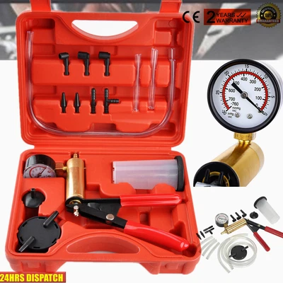 $22.99 • Buy Hand Held Vacuum Pressure Pump Tester Brake Fluid Bleeder Bleeding Kit + Box
