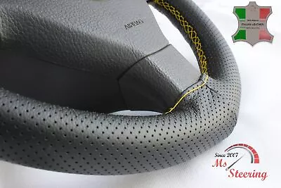 For Dodge Magnum 05-08 Black Perf Leather Steering Wheel Cover Yellow Stit • $70.26