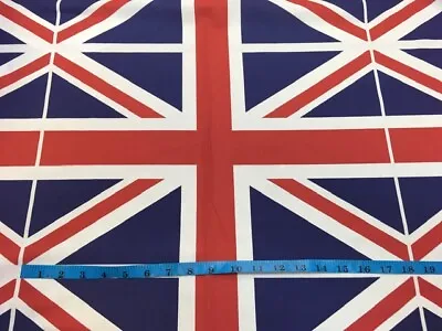 Union Jack Flag Fabric Set Of 3 Or 9 Dark Colours 100% Cotton • £4