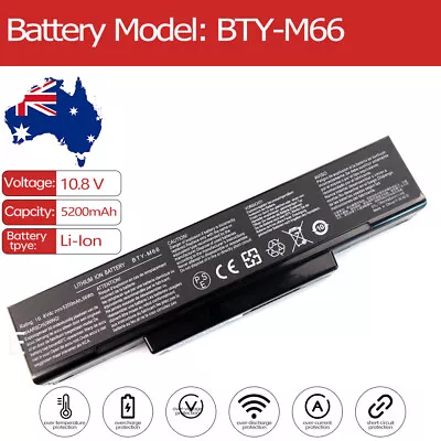 BTY-M66 Battery For MSI GT62B GT720 GT725 GX610 GX620 GX633 M660 Z96 M51A M655 • $31.97