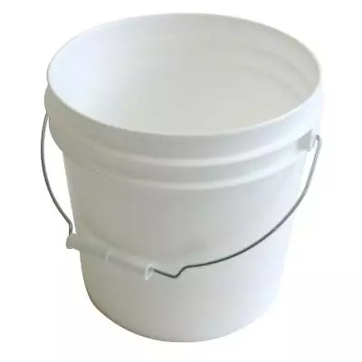 Pail 2 Gal White Plastic Compact Heavy Duty BPA-Free Solvent Resistant (10-Pack) • $53.54