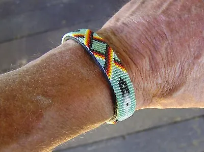 New Size & Design. GORGEOUS Handmade Beaded Bracelet Navajo Indian Mrs. Barber • £26.75