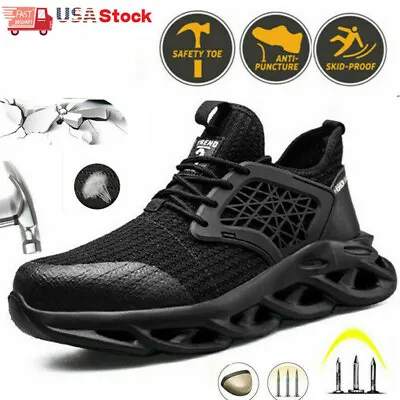 Mens Work Boots Steel Toe Cap Safety Shoes Indestructible Sneakers Bulletproof • $40.47