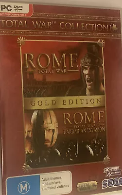 Rome Total War Gold Edn & Barbarian InvasionPC DVD StrategyPriorityPostVg(98% • $14.45
