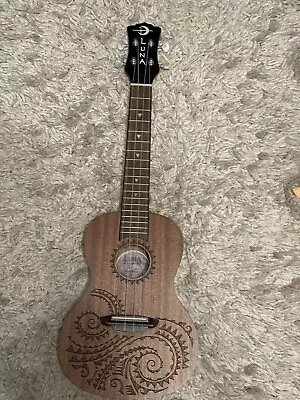 Luna Guitars Tattoo Concert Ukulele Mahogany • $79