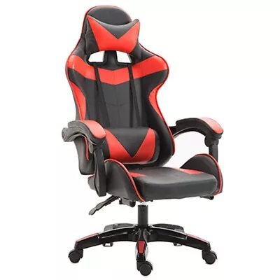 Executive Home Office Game Chair Computer Swivel PU Leather Recliner Footrest • $119.99