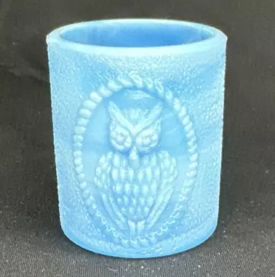 Vintage Mosser Glass Blue Milk #154 Blue Milk (Slag) Glass Toothpick Holder. • $4.95