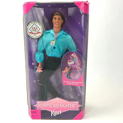 Vintage 1997 Barbie Olympic Skater Ken Doll 1997 Mattel 18502 • $11.24