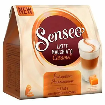 Douwe Egberts Senseo Latte Caramel Coffee Pods 10 Pads / 5 Servings • £7.39