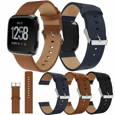 Leather Wristband Watch Band Strap For Fitbit Versa 2 / Versa Lite / Versa • $14.99