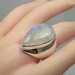 Vintage Moonstone Ring Ladies Ring With Gems Fashionable Women Engagement  • $20.04