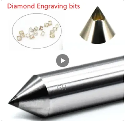 2Pcs Diamond Engraving Cutter Metal Bits Durable Steel Milling Cutting Tool • $14.46