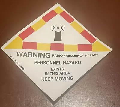 Military Radio Frequency Hazard Warning Sticker RF Safety Antenna Tower Ham CB • $7.15