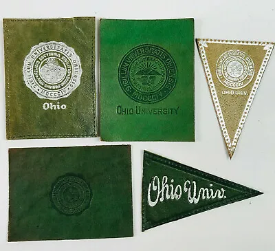 5 Ohio University Athens Ohio OH Pennant Tobacco Leather Patch Cards A1 • $53.19