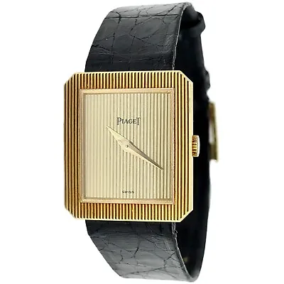 Piaget - Protocole 4154 -  Vintage 18k Gold Case & Buckle Swiss Mechanical Watch • $2500