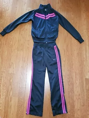 $50 • Buy Nike The Athletic Dept Gray & Pink Tracksuit Jacket & Pants Set/outfit Size Xs/s