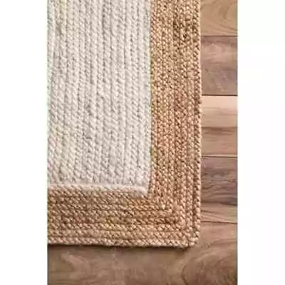 Jute Rug Braided Style Reversible Area Rug Runner Modern Rustic Look Carpet • £16.46