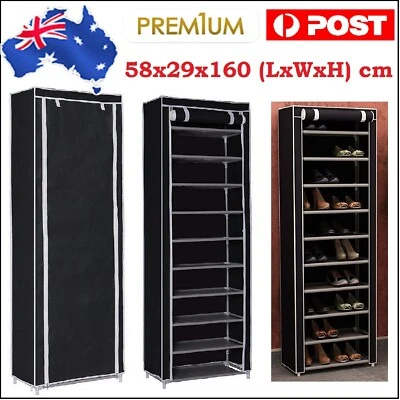 $39.99 • Buy New Shoe Rack Stackable Cabinet Organiser Footwear Storage With Dustproof Cover