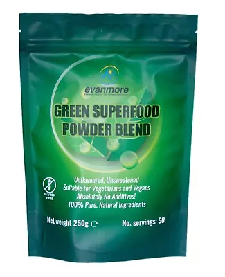 £14.95 • Buy Green Superfood Powder Blend Mix Super Complete Greens 250g 50 Servings Smoothie