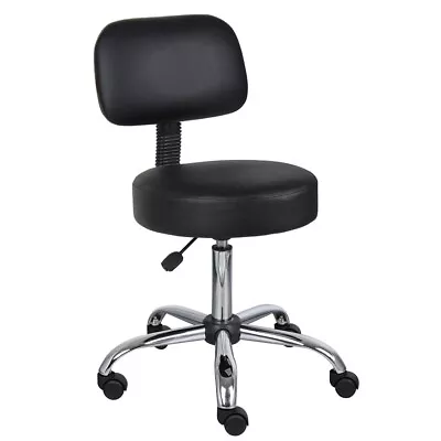 Boss Black Caressoft Medical Stool W/ Back Cushion • $128.29