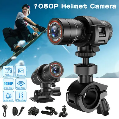 Waterproof Sport Camera 1080P Helmet Action Camera Motorbike Bike Video Recorder • £23.98