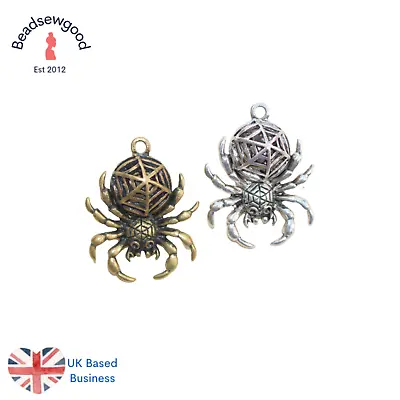 £2.75 • Buy 1 Large 3D Spider Pendant Charm Steampunk Halloween Gothic Jewellery Crafts
