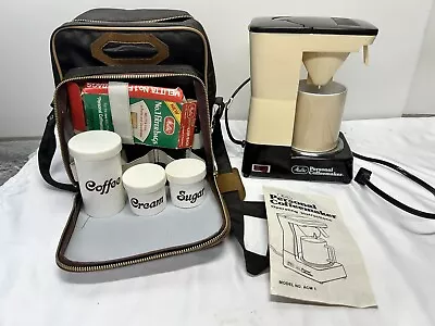 Vintage Melitta Personal Coffee Maker ACM1 Single Cup Carrying Case Accessories • $49.59