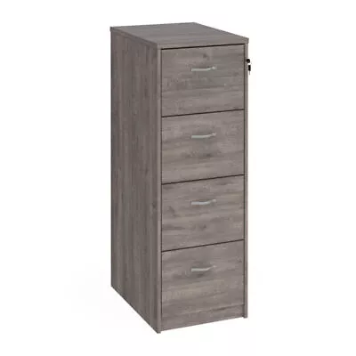 Wooden 4 Drawer Filing Cabinet With Silver Handles 1360mm High • £323.43