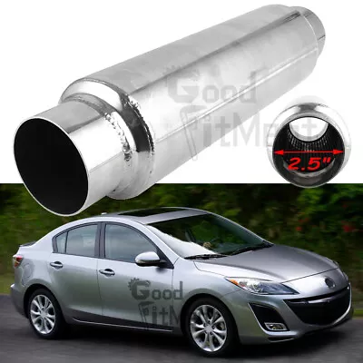 For Mazda 2 3 6 CX-5 MX-5 2.5  Inlet Outlet Exhaust Stainless Muffler Resonator • $59.43