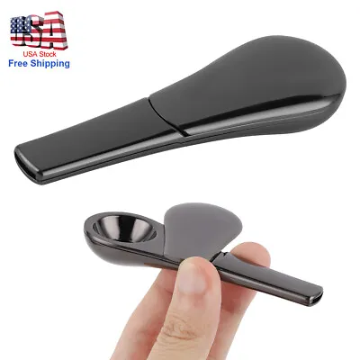 Portable Smoking Pipe Magnetic Metal Spoon Silver With Box For Men Birthday Gift • $11.89