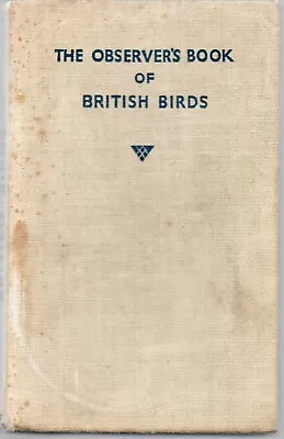 Observers Book Of British Birds 1952 By S. Vere Benson • £6.95