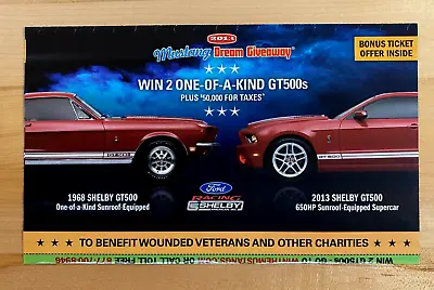 2013 Magazine Foldout Ford Mustang Giveaway '68 Shelby GT350 '13 Shelby GT500 • $5.99