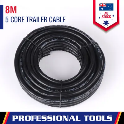 $24.99 • Buy Trailer Cable 8M X 5 Core Wire Cable Automotive Boat Caravan Truck Coil V90 PVC