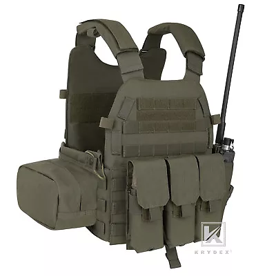 KRYDEX LBT-6094A Plate Carrier Tactical Body Armor Combat Vest Gear W/ Mag Pouch • $99.95