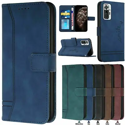 Flip Leather Wallet Phone Case For Xiaomi Redmi 5 6 7 8 9A K40 Note 10 9 10T 9T  • £6.29
