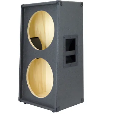 2X12 Vertical Slanted Guitar Speaker Empty Cabinet Charcoal Black Tolex G2X12VSL • $189.95