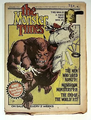 The Monster Times Vol 1 No 1 January 1970 King Kong Newspaper - 112922JENON-66 • $26.54