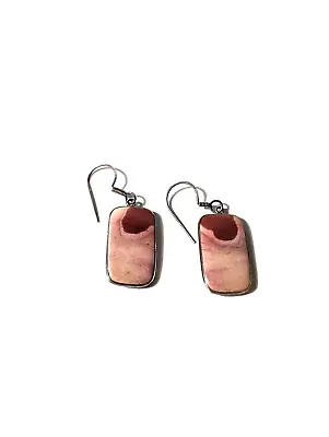 Perfectly Matched Mookaite Jasper And Sterling Silver Pierced Earrings • $9.95