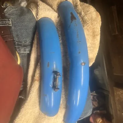 Two Vintage Blue Bicycle Fenders • $29.99