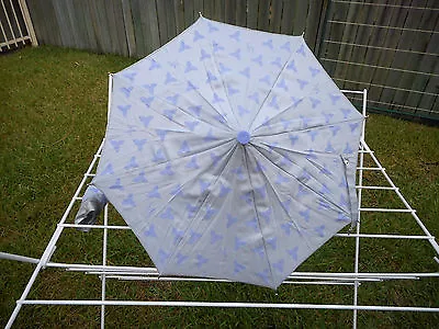 Small Photography Sun Shade / Child Umbrella Grey Silver Purple Flowers / Shapes • $19.99