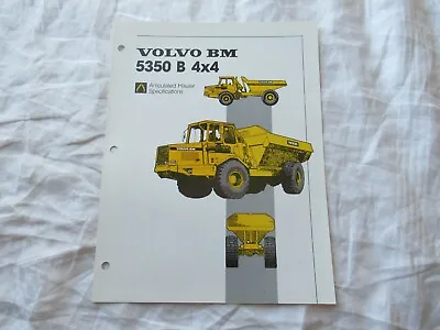 Volvo BM 5350 B Haul Truck Brochure • $16.99