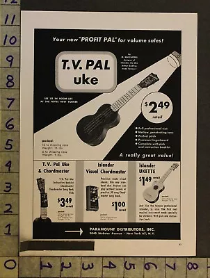 1953 Toy Ad Tv Pal Ukulele Ukette Maccaferri Godfrey Chordmaster Paramount Tg46 • $28.95