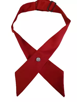 Red Crossover Continental Western Tie Square Dance Cowboy TUXXMAN • $14.95