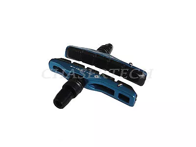 New MTB Bicycle Bike V-Brake Hollow Bracket Cartridge Brake Pads Blue 1 Pair • $9.99