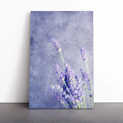 Pretty Purple Lavender Canvas Wall Art Print Framed Picture Decor Living Room • £24.95