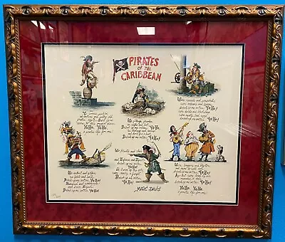 Pirate Doggerel Serigraph Signed By MARC DAVIS Walt Disney Imagineering 1994 150 • $5000